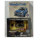 Model kits, Honda Civic, 1:32 scale &ï¿½49 Mercury