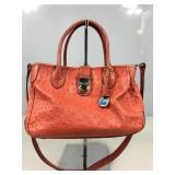Dooney & Bourke Embossed ï¿½Ostrichï¿½ Red Leather