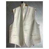 Vesuvio Napoli vest & tie, white sz XXL