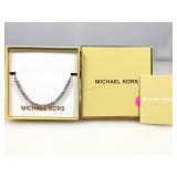 NIB Michael Kors Faux Black Pearl & Pave Crystal