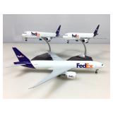 3 DieCast Fed-Ex Model Planes by Gemini Jets