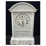 Belleek Cherod mantle clock, 10 in tall