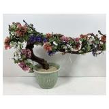 Vtg Chinese style bonsai tree, 21 in long