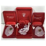 3 Waterford Crystal Christmas ornaments