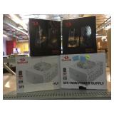 Red Dragon Power Supplyï¿½s and Speakers in Boxes.