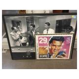 Elvis Stamp Framed Poster, Elvis 1962 Cardboard