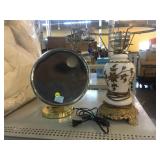 Vintage Victorian Brass Base Glass Parlor/Oil