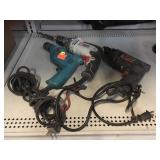 3 Corded Drills.