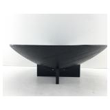This item is a glossy black textured decorative