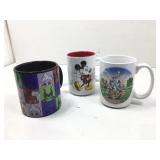 3 Disney coffee mugs, Mickey Mouse, 30th