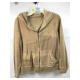 Michael Kors tan velour hoodie, sz L