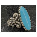 Sterling Silver Ring, Signed Cp, Tw 11.6g With