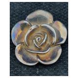 Sterling Silver Rose Pendant, Tw 26.7g, Sz 2in