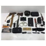 Assorted Shooting Supplies, Knives and more