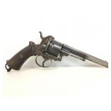 Antique Belgian 11mm Pin Fire Revolver Mid-Late