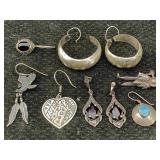 Sterling Silver Earrings, Tw 24.9g, See Photos