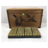 200 Rounds 44 Mag Ammo with Wood Ammo Box