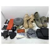 Cleaning Kit, Goggles, Canteen, Boots and more