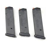 3 Glock 9mm Magazines - for 17