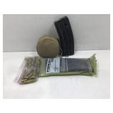 Pair AR-15 Mags, 223 ammo and Cleaning Kit