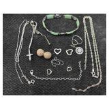 Sterling Silver Jewelry, Tw 33.8g, Broken, See