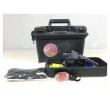 Assorted Gun Parts, Ammo and more with Plastic