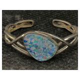 Sterling Silver Cuff Bracelet, tw 27.7g, sz 2.5in