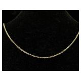 Sterling Silver Necklace, Tw 9.5g, Clasp