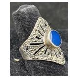 Sterling Silver Ring W/stones, Tw 5.8g, Sz 7