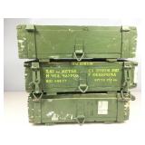 3pcs Empty Russian 7.62x39 Ammo Crates - Wood -
