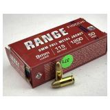 50 Rounds 9mm Ammo - 115gr FMJ