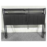 Queen sz metal headboard w/power plugs and LED