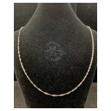 Sterling Silver Necklace, Tw 6g, Sz 28in Long