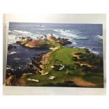 This framed art print features the iconic coastal