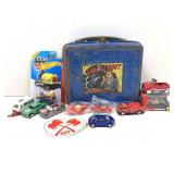Small Blue Space Cadet Metal lunch box full of
