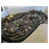 Large HO Scale Train set Diorama, complete and