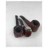 Lot of three vintage smoking pipes