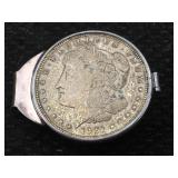 1921 Morgan silver dollar with .925 sterling