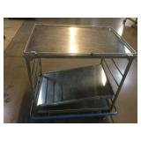 Metal Stainless steel cart w/3 shelves, approx