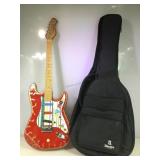 A Harmony custom painted electric guitar in