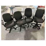 4 Rolling Office chairs, see photos, STO00916