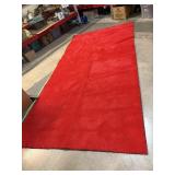 Large red Astro turf rug section, approx 7x10ft