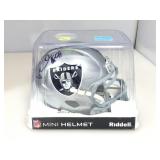 Autographed Oakland raiders mini helmet