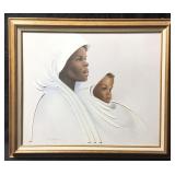 This is a framed hand enhanced lithograph titled