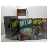 Short Box comic books, assorted Wizard, bagged &