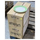 2 Cases of Legle Porcelain 8.5in Plates w/green