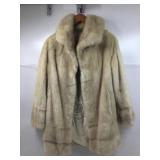Vtg Blonde Mink Fur Coat. Est Sz Med