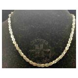 Sterling Silver Necklace, Tw 8.4g, Sz 16in Long
