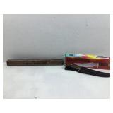 Hunting knife, multi color wood handle, stainless