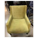 Wide Armchair w/Greenish Yellow color, approx